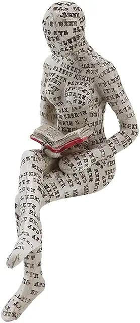 Resin Reading Woman Figurine - Beeldjes Dikke Dames Decor