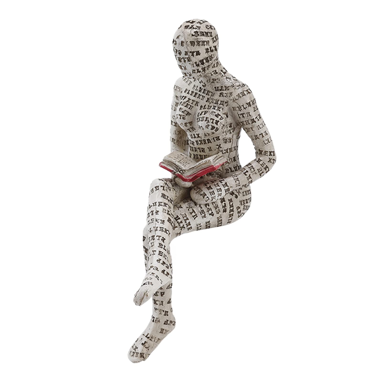 Innovative Reading Woman Figurine Sculpture for Home Decoration (E)