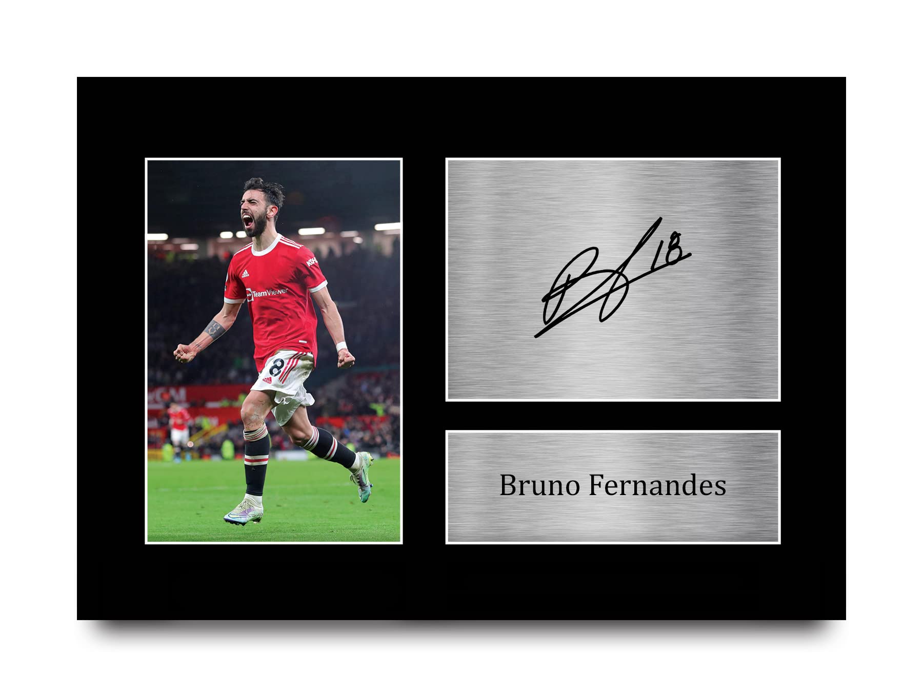 HWC Trading Bruno Fernandes Printed Signed Autograph Picture for Fans and Supporters - A4, (Unframed) Bruno Fernandes, 30L x 21W cm