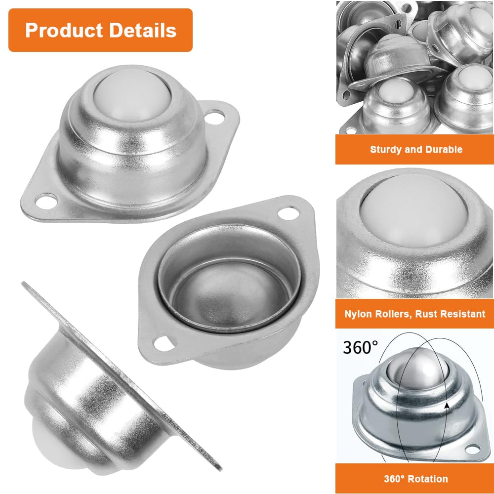 8Pcs Roulettes à Roulement à Billes Roulements à Billes Universels Unités De Transfert à Billes