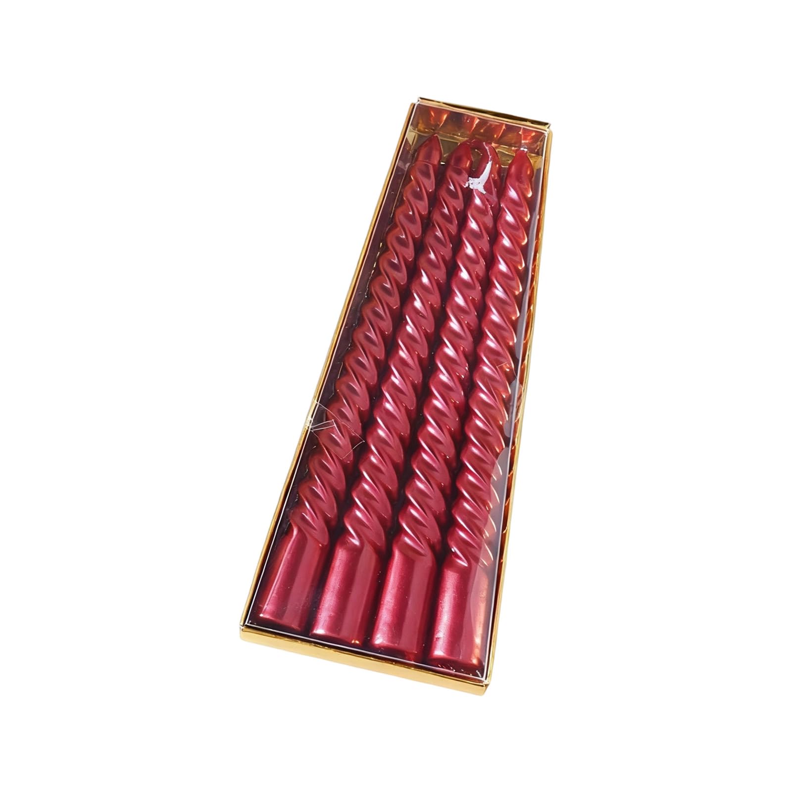 NEWFT 3 Set of 4 Colorful Taper 20 / 25cm Burn Smokeless Flame for Festive Home Decoration Wedding Twist Decorations