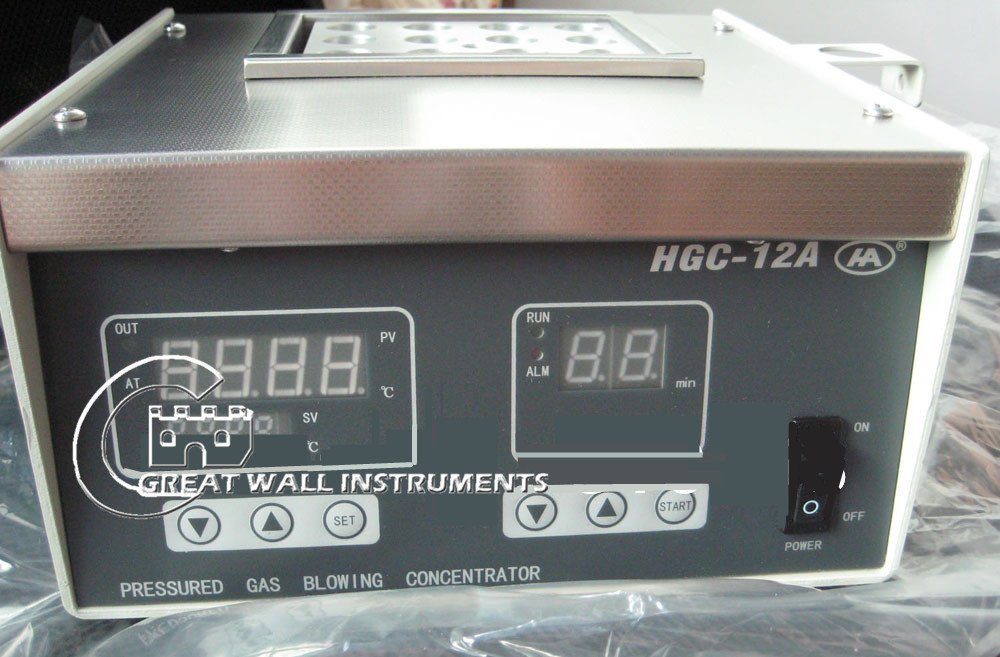 Hgc-12 a d'azote évaporateur pression souffler Concentrateur Lab Scientifique à analyser Instruments 12 échantillons