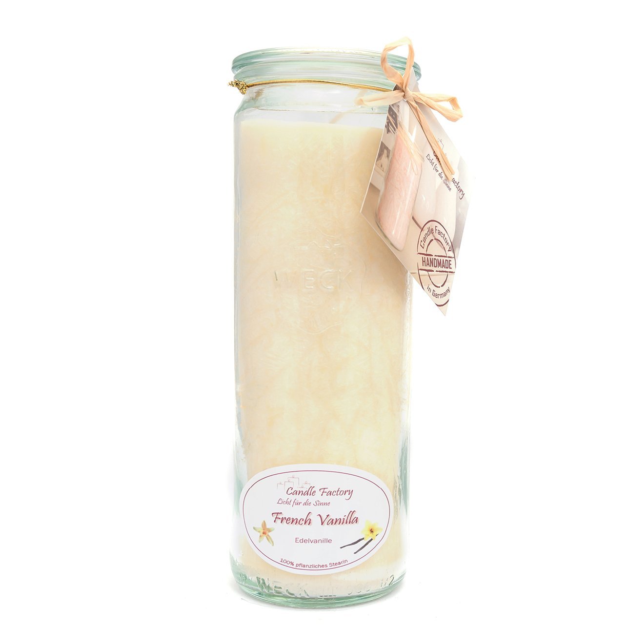 Candle Factory – Big Jumbo Duftkerze im Weckglas, French Vanilla