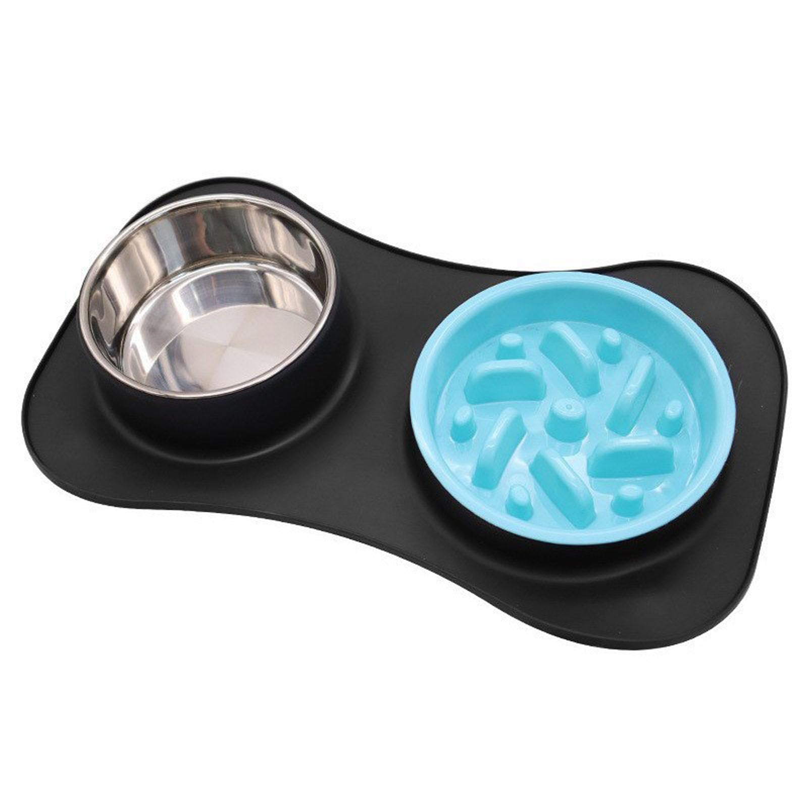 Ciotola per Cani Pieghevole in Silicone Alimentazione lenta con Base Antiscivolo per Uso Domestico da Viaggio Ciotola per Cibo per Animali Impermeabile
