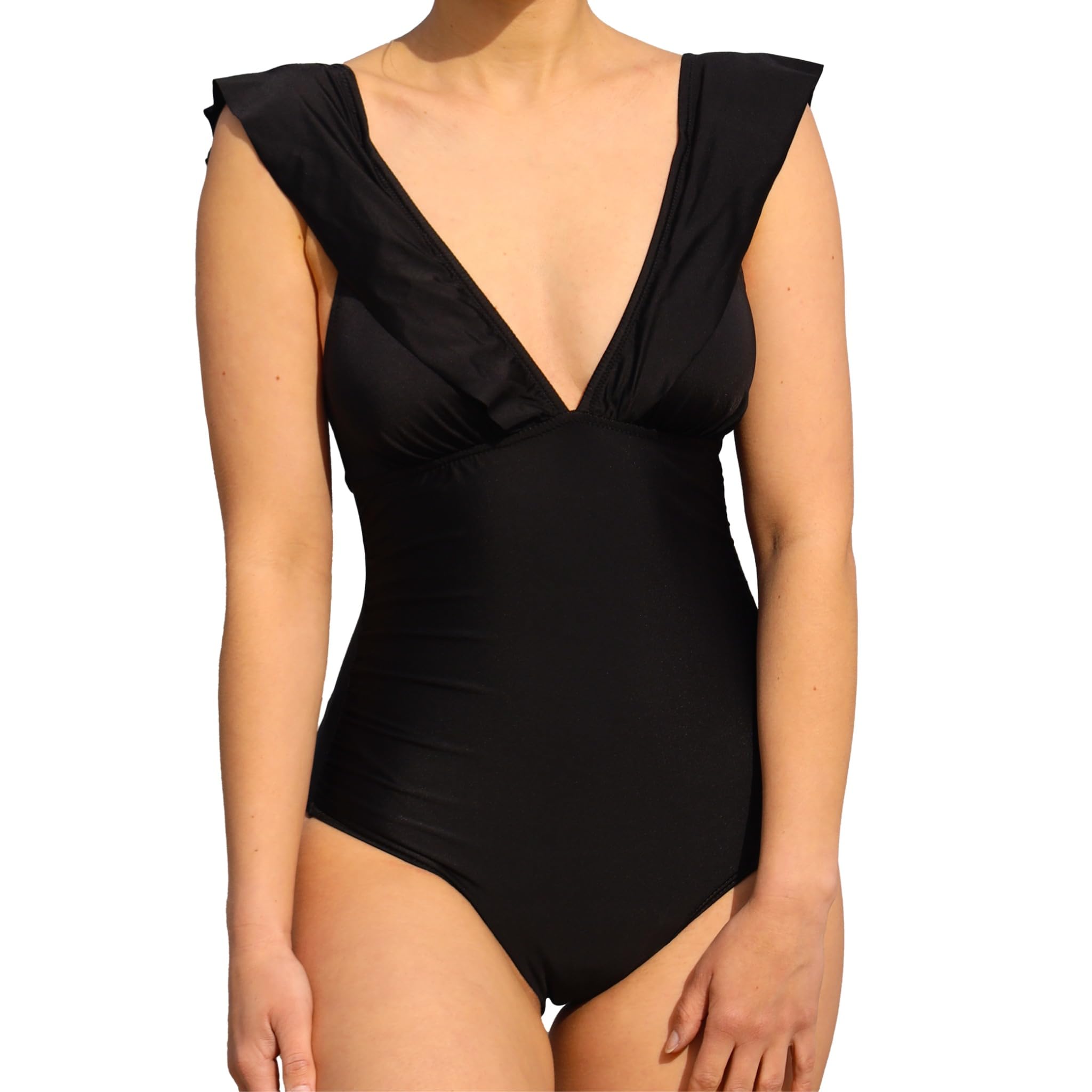 MYLILY Traje de Baño de Período con Volantes | Bañador Mujer período para Nadar | Bañador Negro Mujer con Volantes | Bañador Natacion Mujer