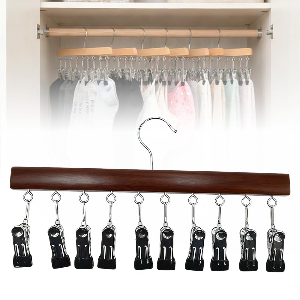 Legging Organizer for Closet 2026 New Space-Saving Hat Scarf Clothespins for Jeans Closet Organizer with 10 Clips Upgrade