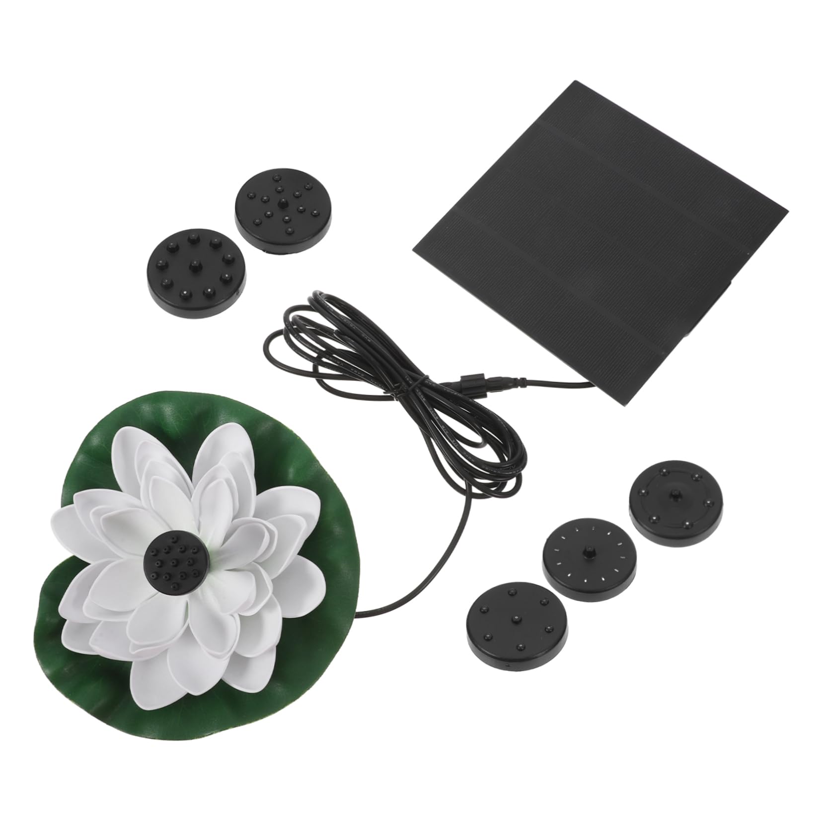Fuente Solar Flotante de Loto 2,5 W para Baño de Pájaros