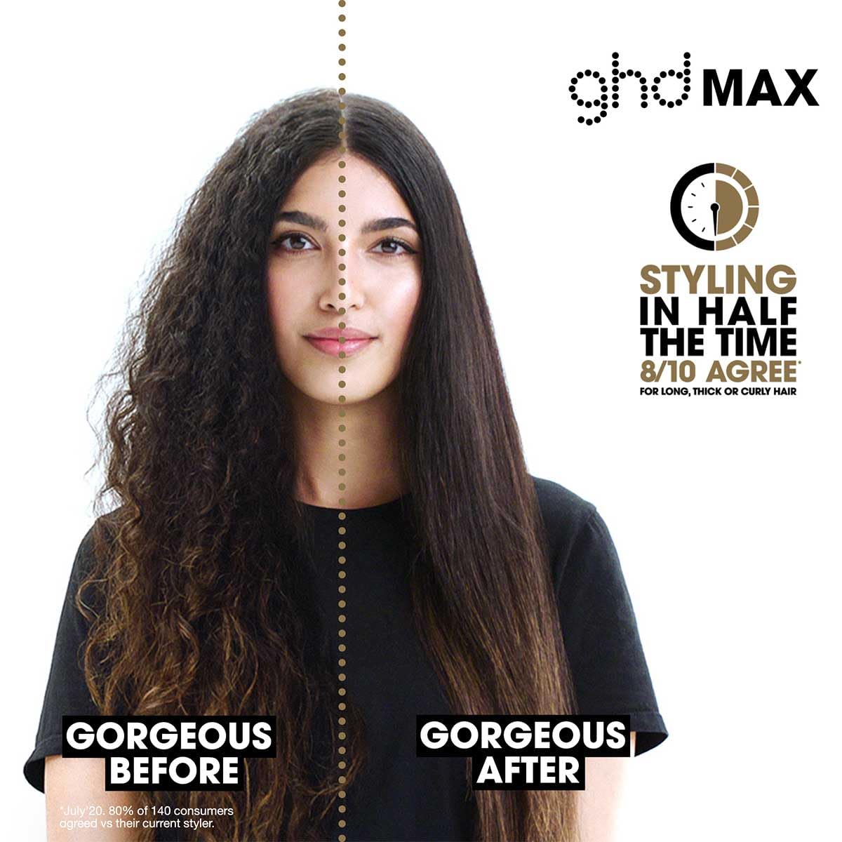 GHD Max Styler - Plancha de Pelo con Placas Anchas - Cerámica - 8.9 cm x 4.2 cm - Ideal para Cabello Largo, Grueso y Rizado