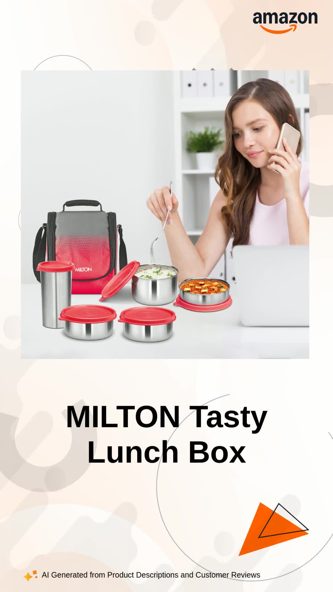 Buy MILTON Tasty 4 Stainless Steel Lunch Box with 4 Containers, (1