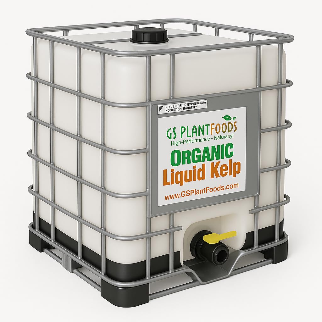 GS Plant Foods Seaweed Fertilizer - Organic Liquid Kelp & Seaweed Concentrate (275 Gallon) - For Farms, Gardens, Greenhouses, Lawns & Soil