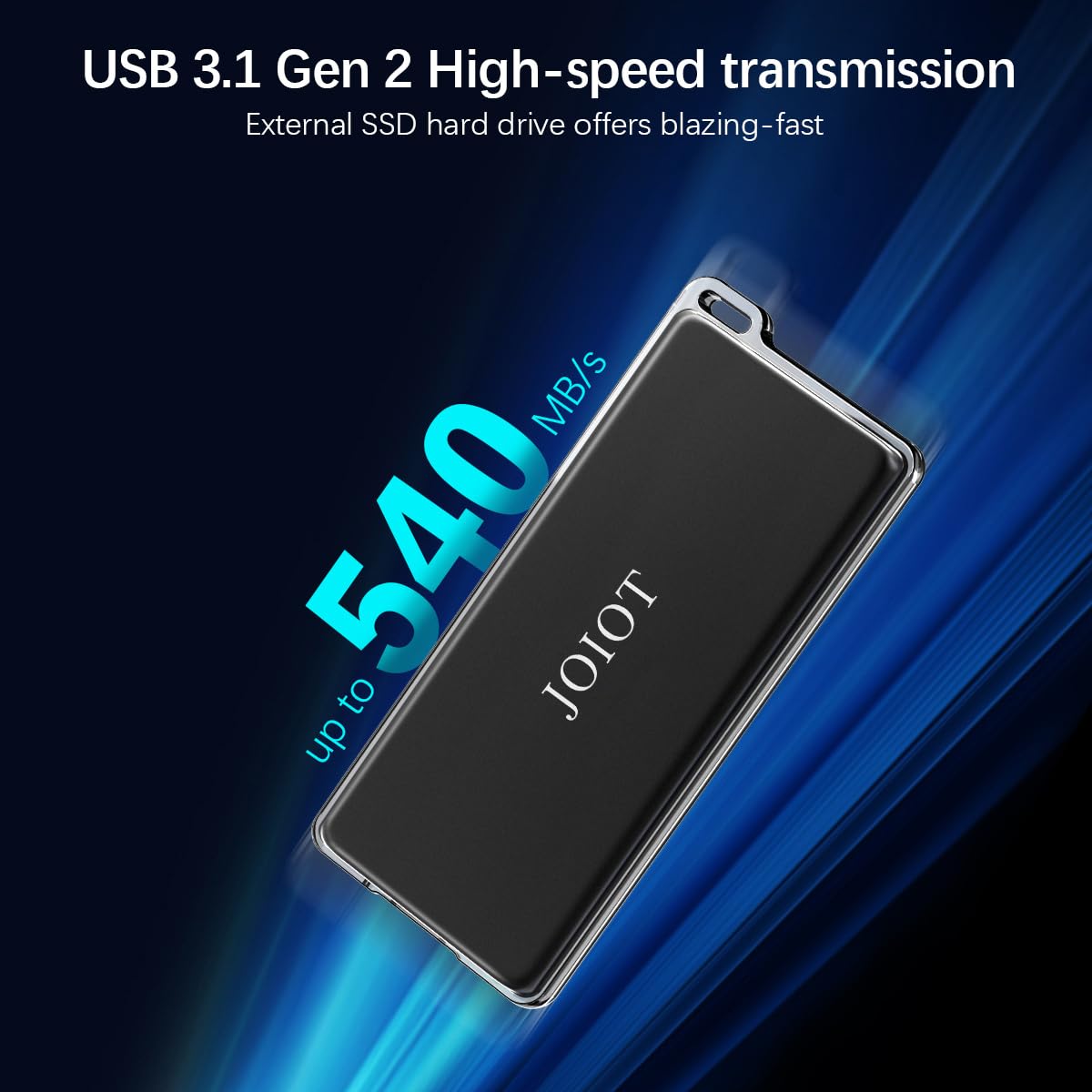 JOIOT Hard disk esterno SSD da 250 GB, fino a 540 MB/s, USB 3.1 Gen2, unità a stato solido esterno compatibile con PS4 / PS5 / Windows / Mac