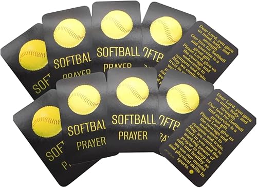Westmon Works Juego de tarjetas de oración de sóftbol, recuerdo inspirador y espiritual para jugadores y entrenadores, tamaño cartera, tarjetas