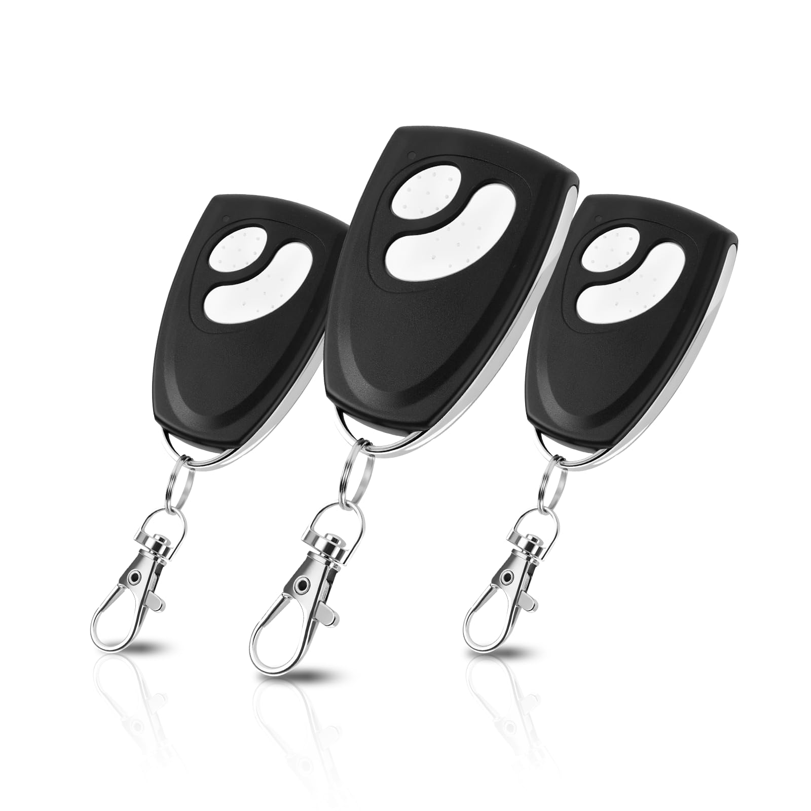 Lot de 3 télécommandes pour porte de garage - 433,9 MHz - 4 canaux - Compatible avec les moteurs de porte de garage Classic et Premium smart & RolloPort S1, S2, SX5 DuoFern- Portée : environ 30 m