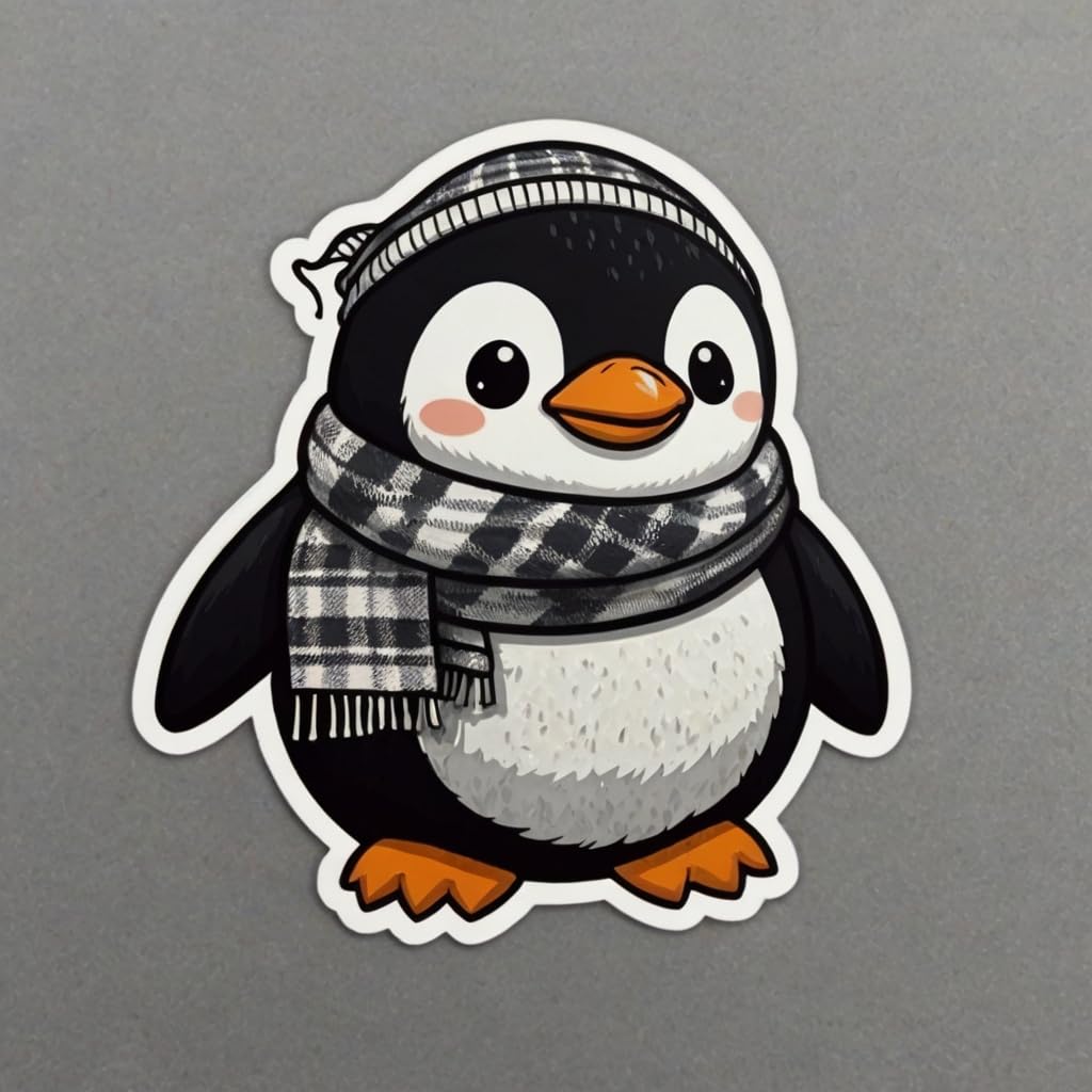 Amazon.com: Cute Penguin Sticker 2in. Penguin Stickers for Laptops