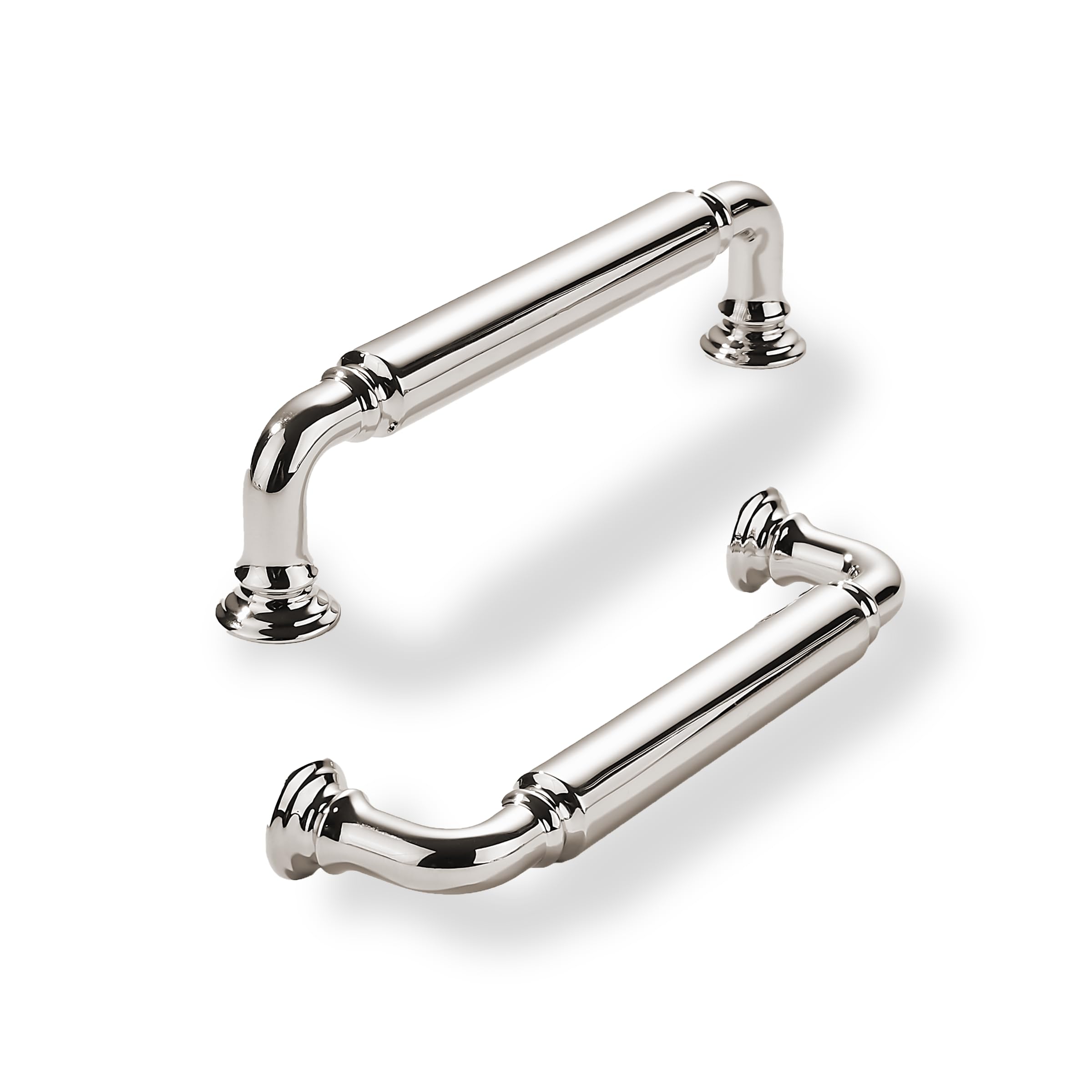 AMZ - 80279 Polished Nickel Cabinet Pulls CTC 4 in (102 mm) 10 Pack