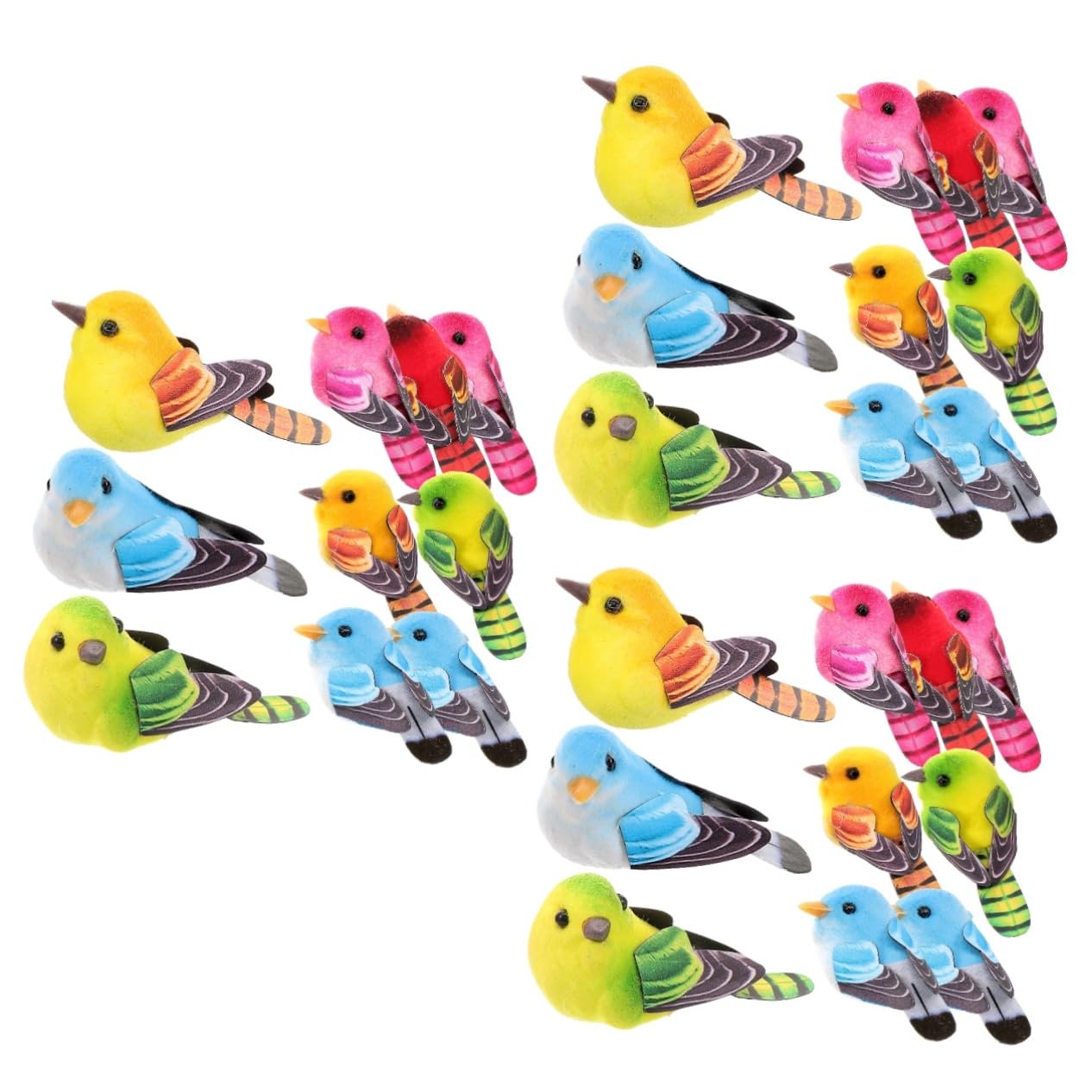 Happyyami 30pezzi Decorazioni Uccelli Artificiale Per Giardino Simulazione Uccelli Realistici Foam Per Miniature e Paesaggi