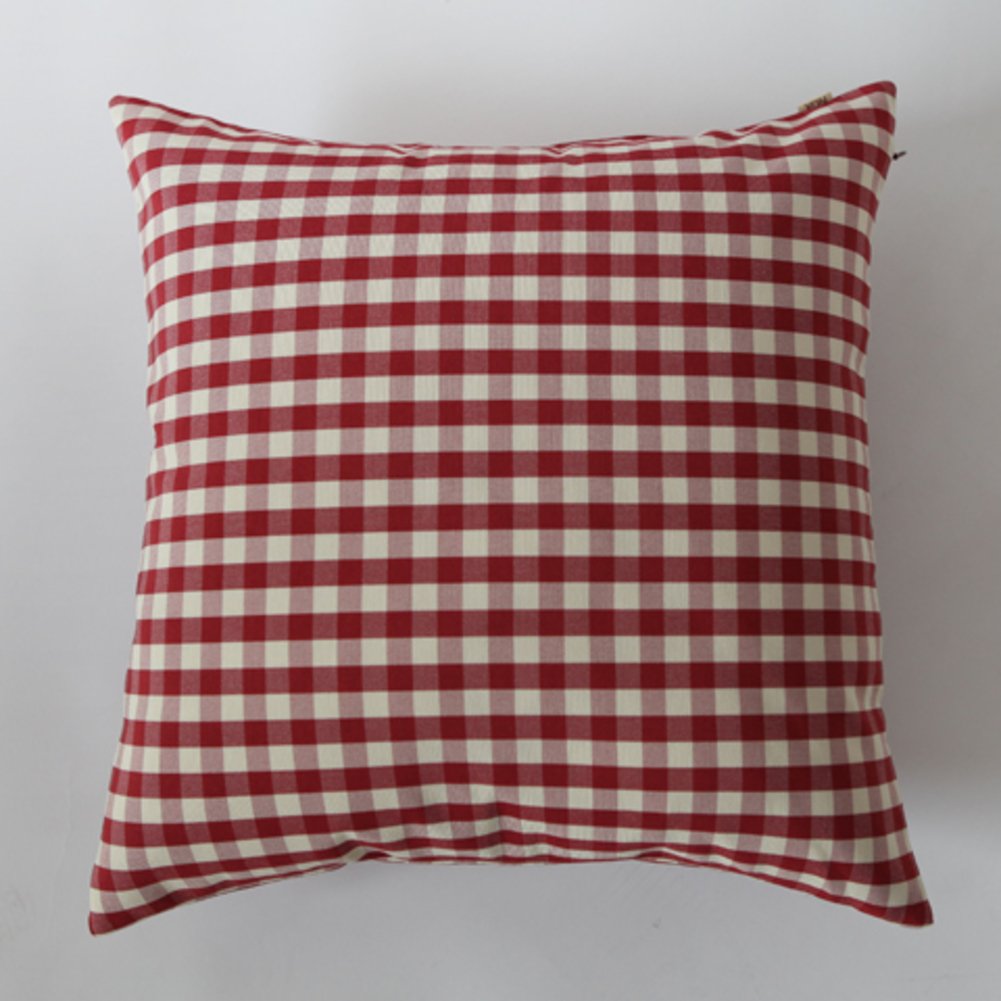Taie d’oreiller Stripe Plaid avec coussin en coton pour moments détente au salon