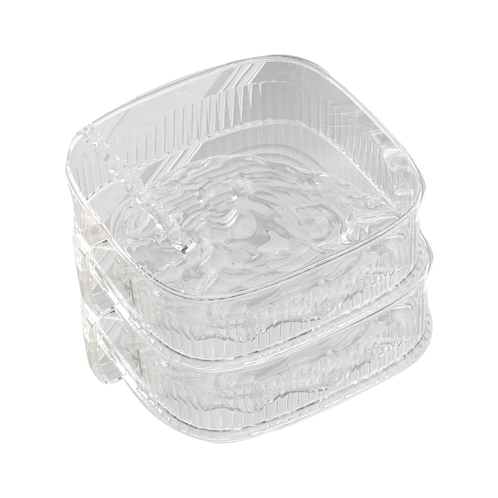 Copripiatto Trasparente Impilabile, Copri-alimenti Isolante per Avanzi di Verdure per Tavolo da, Plastica (2 livelli)