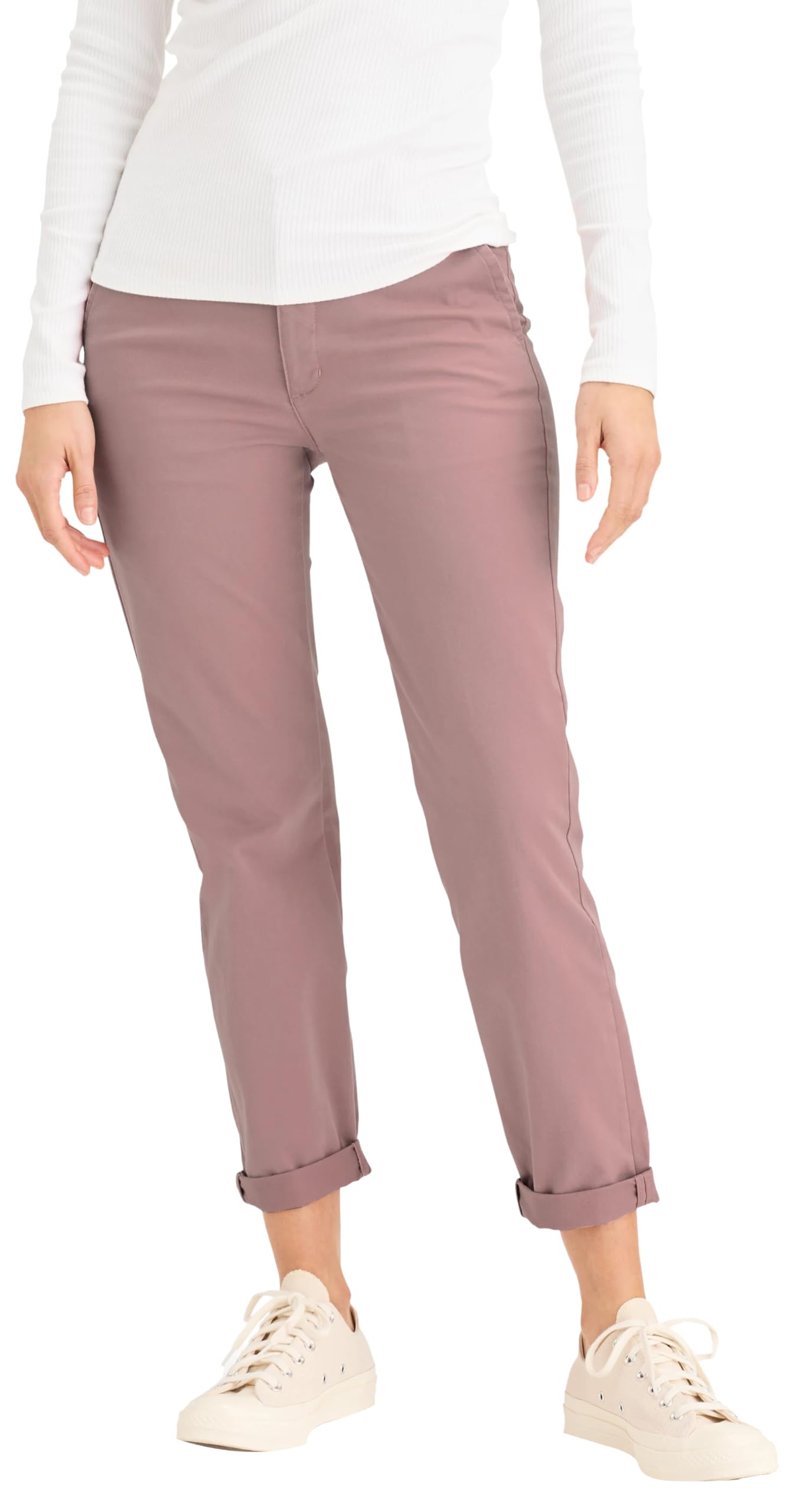 Dockers Women's Weekend Chino Slim Ankle Trousers, Old Rose, 26 W