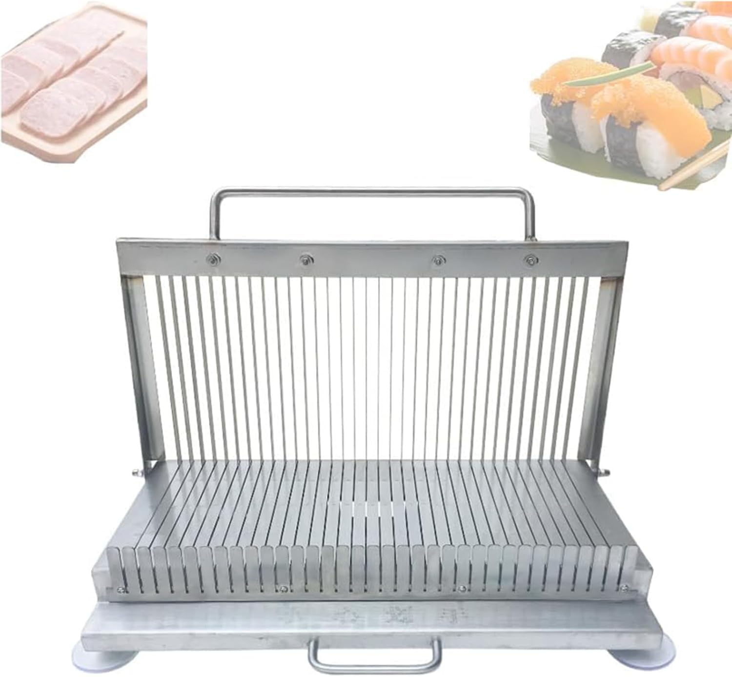 ZHJOPP Sushi Roll Slicer Machine, Stainless Steel Cutter,Ideal for Ham, Tofu, Luncheon Meat, Vegetables, Fruits (11mm)