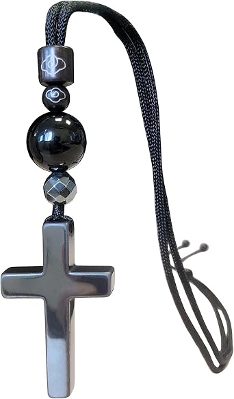 5A Black Tourmaline Terahertz Ore Cross Arrow Necklace Bracelet Crystal Healing Pendant Natural Stone Power Stone Necklace black tourmaline, Psychic Purification Stone, Obsidian Power Stone,