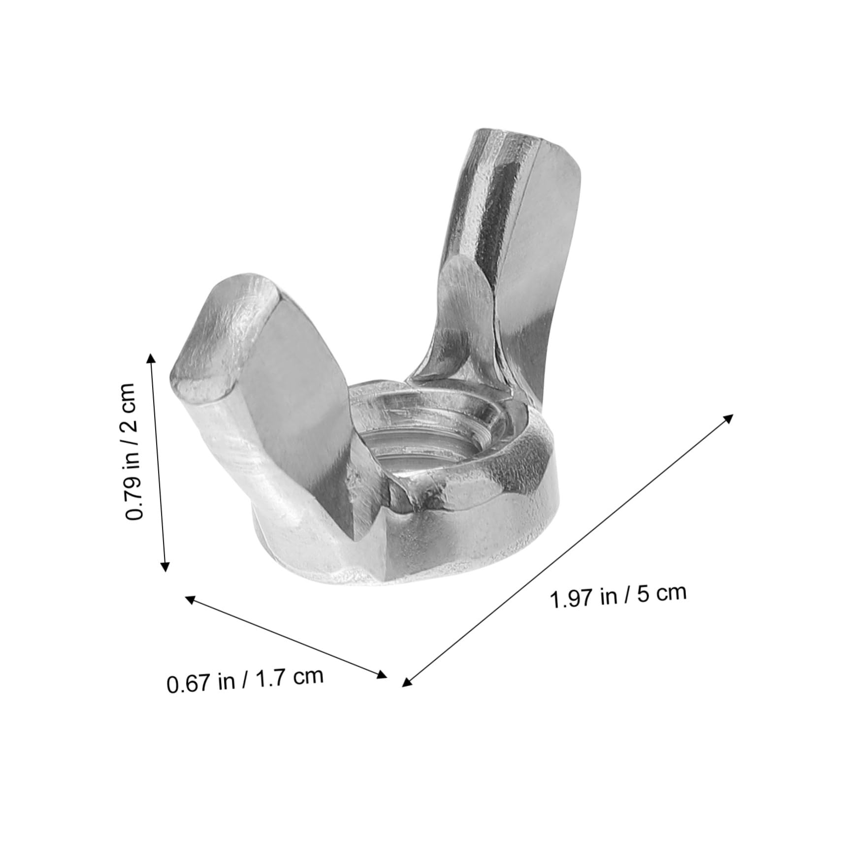 Alipis 3pcs Stainless Nuts Skid Threaded Hand Nuts for Quick Adjustments for Low Torque Applications and Maintenance