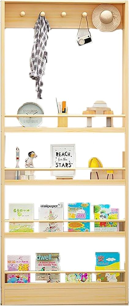 Amazon｜FORRTY 木製ブックシェルフ 窄型ストレージラック 10cm 幅の