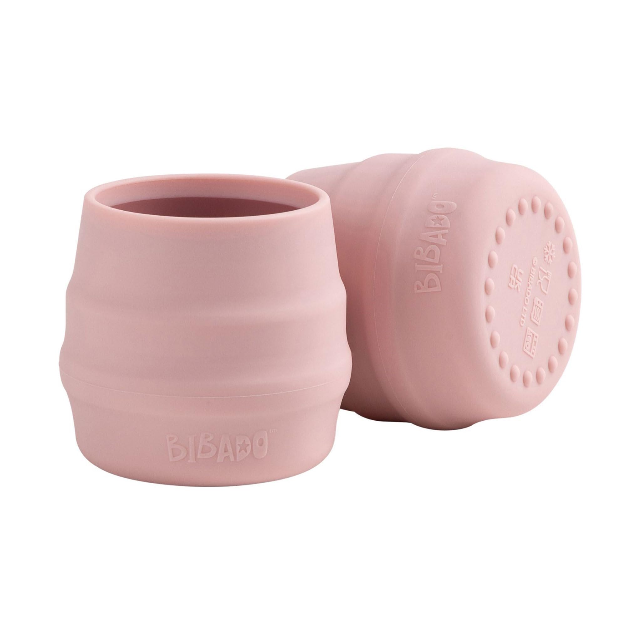 BIBaDO Sippit™- Anti-Slip Silicone Open Drinking Cup - Blush - for Infants- Pack of 2-image-33