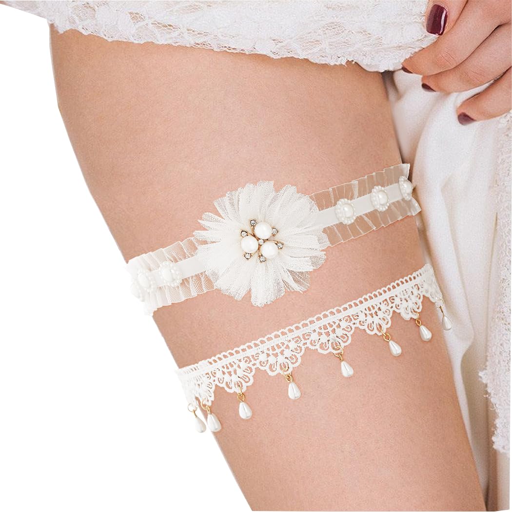 White Lace Garter Set, Wedding, Bridal, Tassel, Bride Garter Belt, Women |  eBay