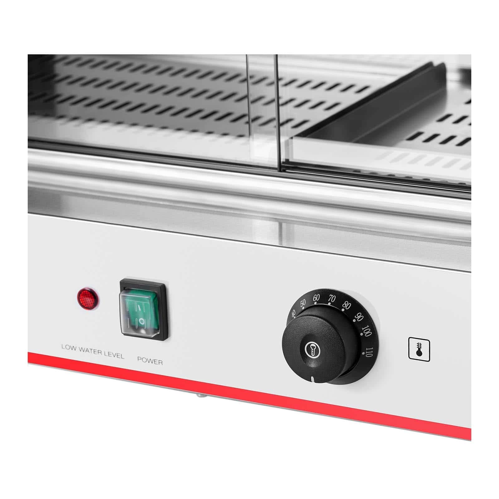 Royal Catering Macchina Per Hot Dog Cuoci Hot Dog Professionale RCHW 2500H (300 wurstel, 100 panini, 2.400 W)