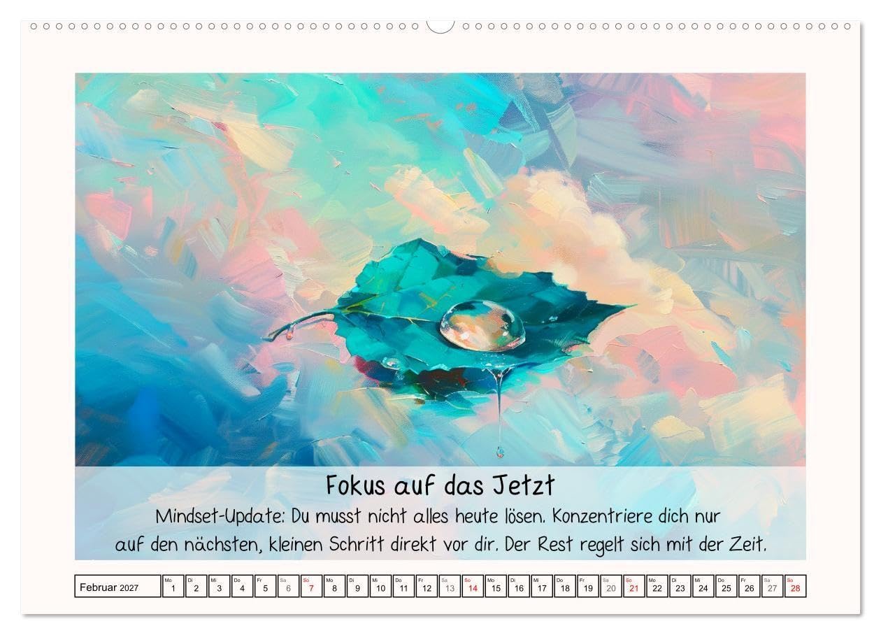 Chill mal wieder. Dein visuelles Mindset-Update (hochwertiger Premium Wandkalender 2027 DIN A2 quer), Kunstdruck in Hochglanz: Sanfte Illustrationen ... ein wenig innere Balance (CALVENDO Kunst)