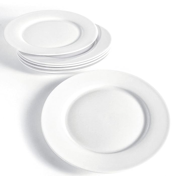 Buy Artena Dessert Plates Set of 6, 7.5 inch White Salad Plates, Small Dinner Plates for Party