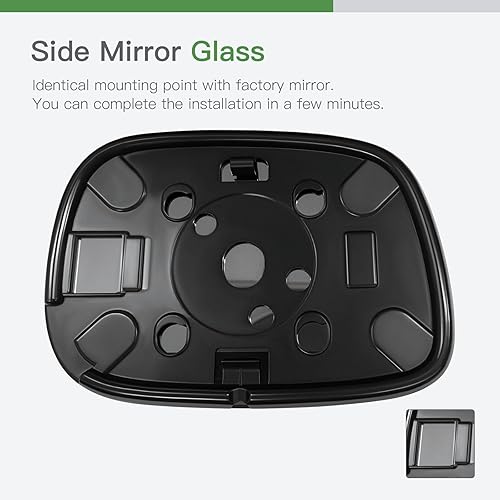 Miniatura 5 de SCITOO Espejo retrovisor lateral para conductor, espejo lateral izquierdo, para Dodge 2002-2004 para Dodge para Ram sin calefacción, cromado plano,