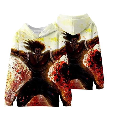 Hamender Anime Baki Hoodie Hanma Baki/Yujiro Hoodie Sweatshirt Hooded Pullover Long Sleeve Weatshirts Jacket (Type 9, L) Hamender Anime Baki Hoodie Hanma Baki/Yujiro Hoodie Sweatshirt Hooded Pullover Long Sleeve Weatshirts Jacket (Type 9, L)