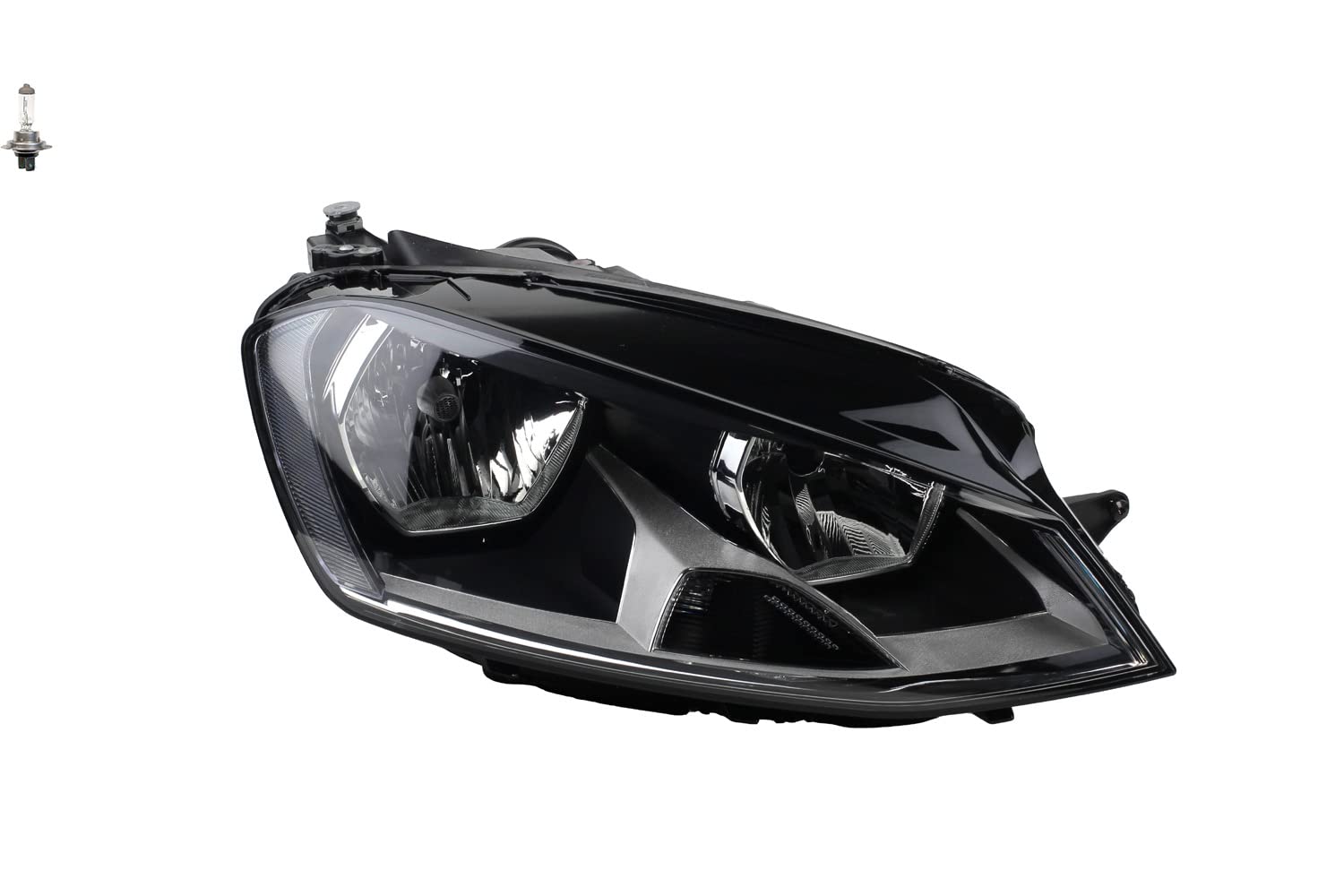 Johns, Scheinwerfer Halogen passend für VW Golf VII 5G1 BA5 12-16 Rechts + Leuchtmittel