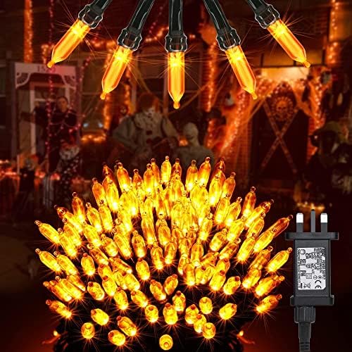 PhilzOps Halloween Lights Outdoor Purple, 82ft 25M 200 LED Christmas Decoration String Lights Indoor Mains Powered 8 Modes Waterproof Twinkle Lighting for Xmas Tree Home Garden Patio Party Festivals