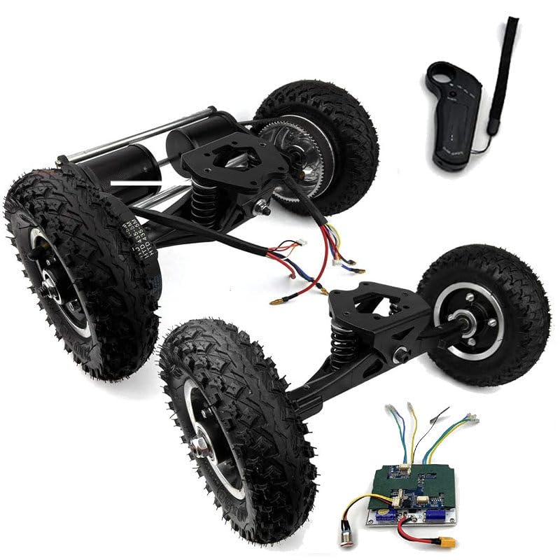 WEIMILOR Offroad-Elektro-Skateboard-Kit – 2 x 1650-W-Motoren, 2/4WD-Antrieb, N63-190-KV-Motor mit Fernbedienung für bergiges Gelände dual-wheeldrive
