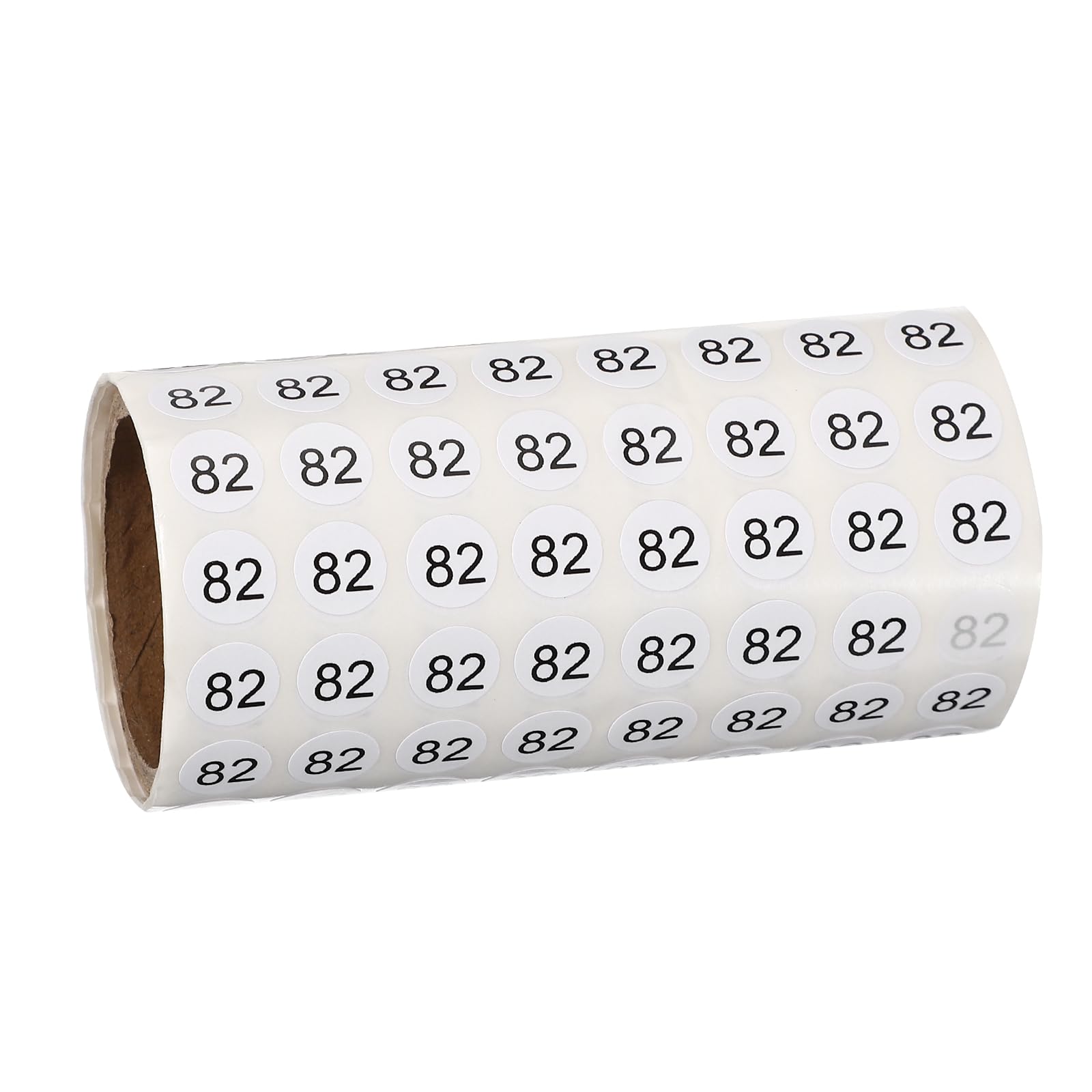 PATIKIL 1000pcs 0.4" Number Stickers, Mini Number 82 Sticker Numbers Labels Round Small Vinyl Self Adhesive Label Circle Decals 1 Roll Dots for Photo Album Poster Organize Inventory, Black