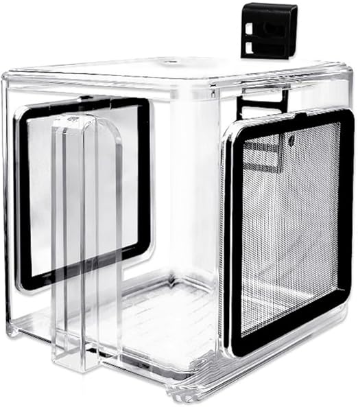 Fish Breeding Box, Acrylic Fish Isolation Box Hanging Aquarium Hatchery Tank for Freshwater Seawater Fish Tank Aquarium