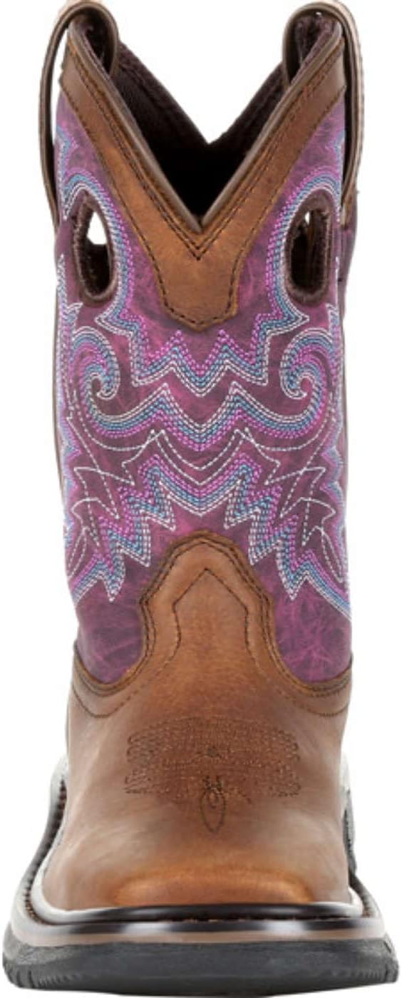 Rocky Unisex-Child Original Ride FLX Western Boot 6 Big Kid Brown and Purple
