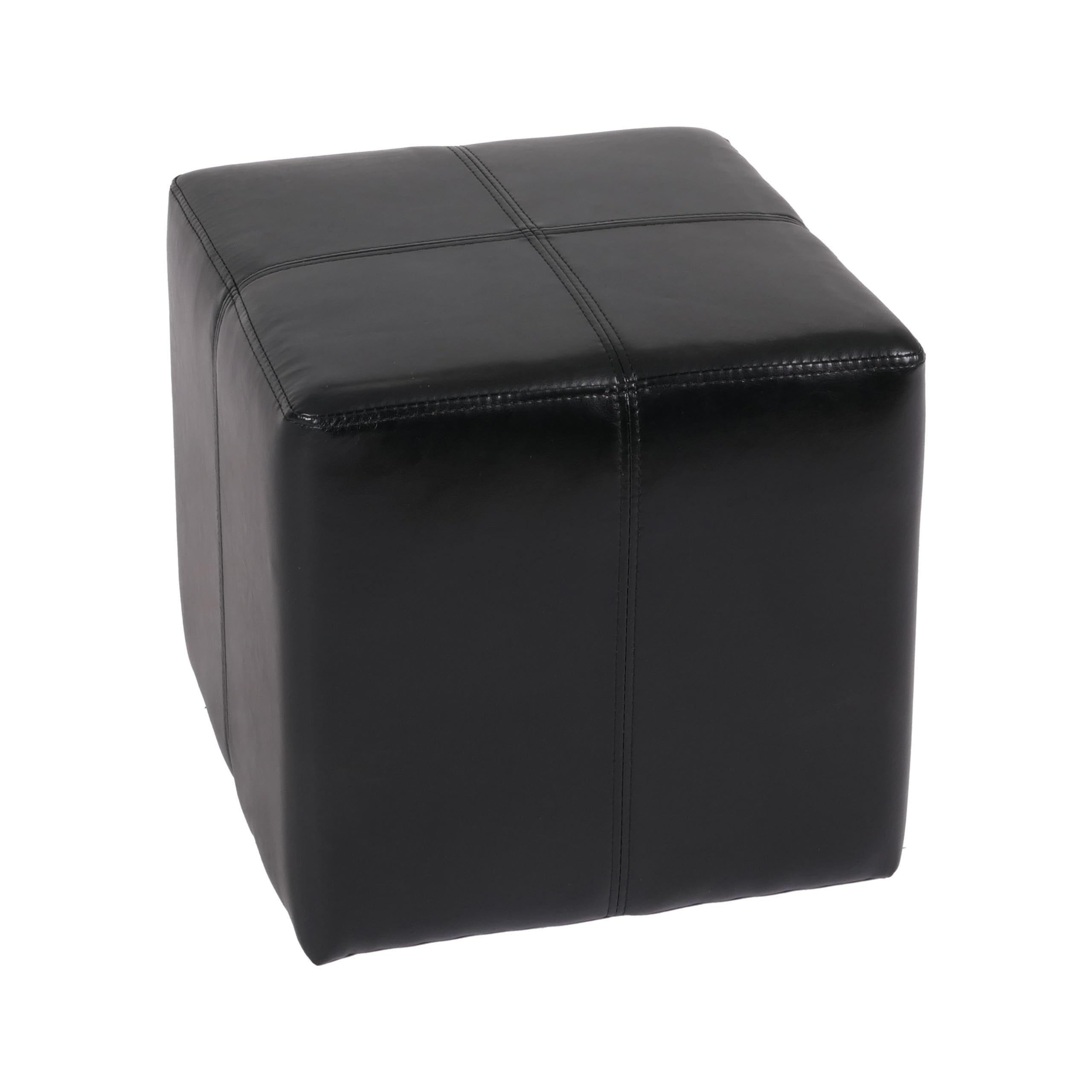 Mendler Sitzwürfel Hocker Sitzhocker Onex 36x36x36cm - schwarz