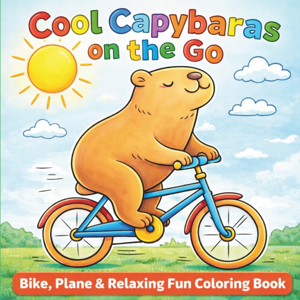 COOL CAPYBARAS ON THE GO: Bike, Plane & Relaxing Fun – A Cool Capybara Coloring Adventure