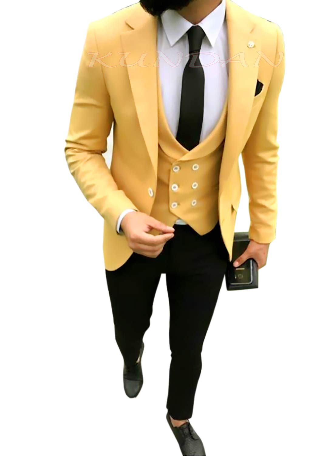 KUNDAN SULZ GWALIORMen's Poly-Viscose Unstitched Jacket; Trouser and Suit Fabric (Multicolour; Free Size)