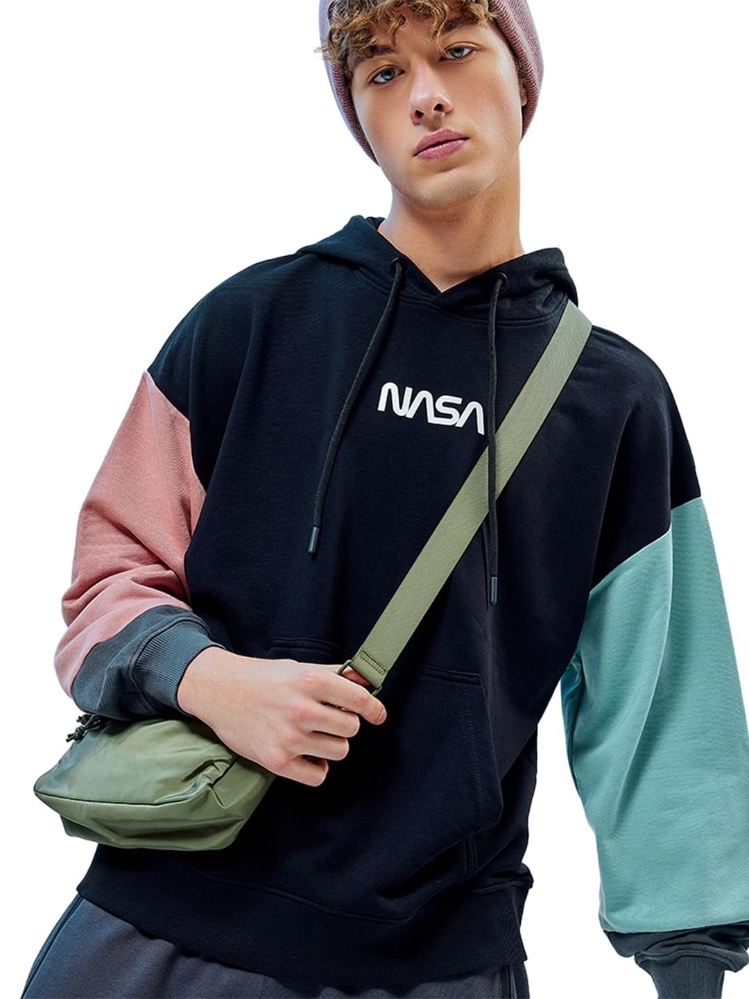 Bewakoof Men’s Cotton Blend Official Dc Merchandise Graphic Printed Oversized Fit Full Sleeve Terry Hoodies