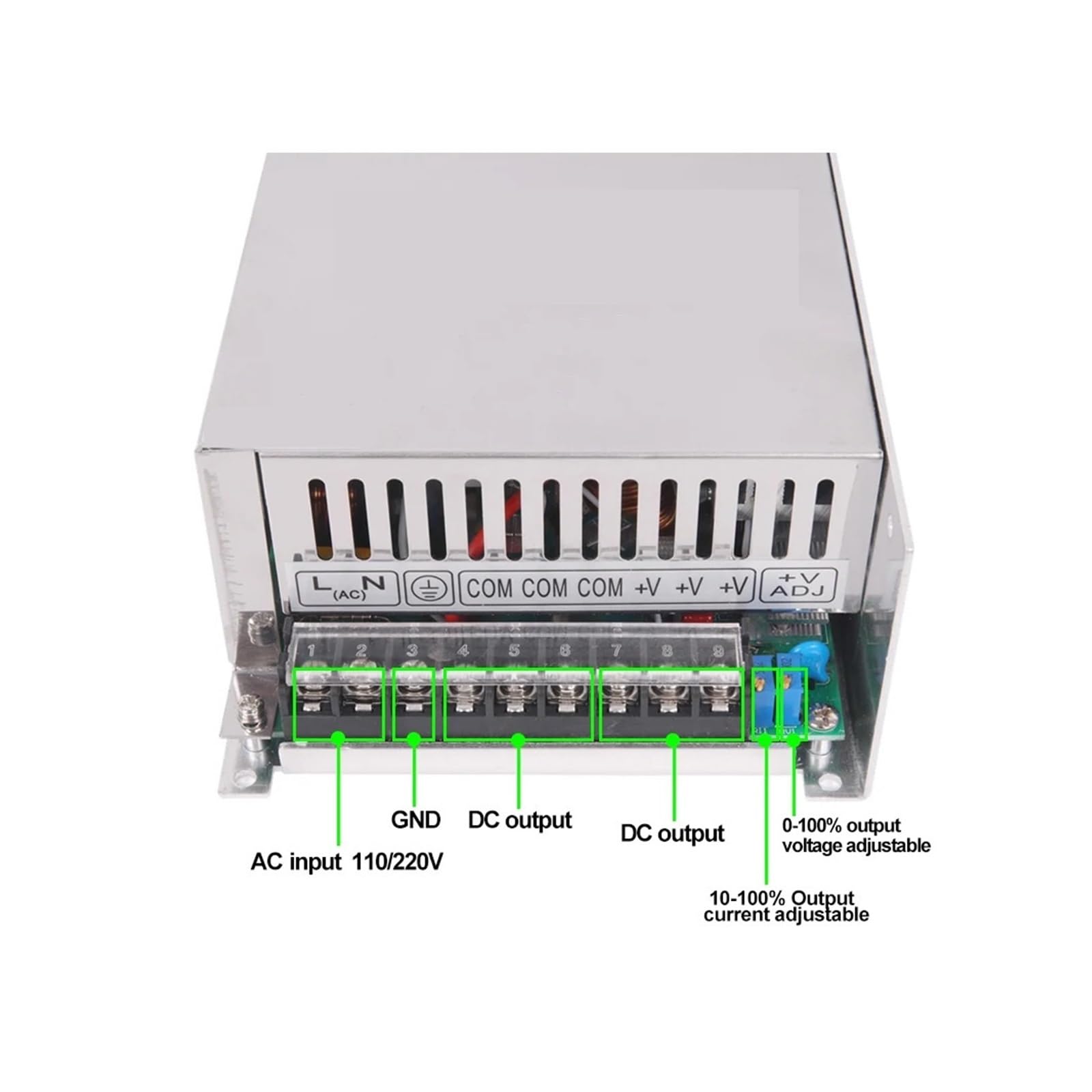 Regulowany Uniwersalny Regulowany Zasilacz Impulsowy 1000 W 12 V-150 V AC Do DC Przemysłowy Adapter LED Driver Wszechstronny i wydajny(0-200VDC)
