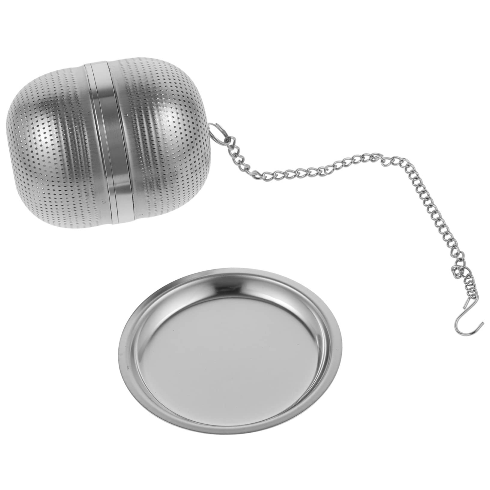 DECHOUS 3pièces Infuseur à Thé Acier Réutilisable Avec Filtre Fin Et Assiette Pour Thé Vrac Pour Amateurs