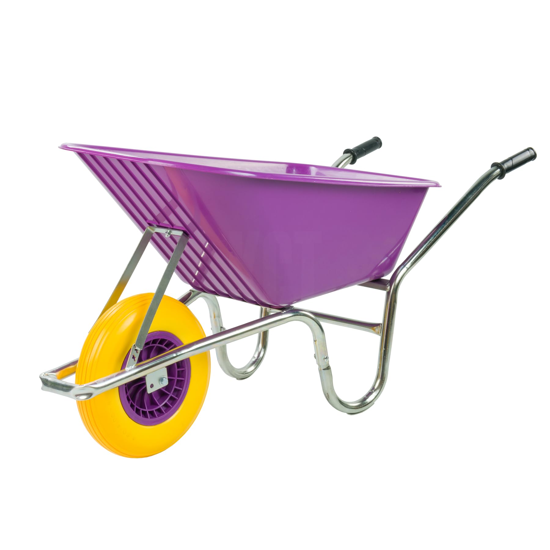 KCT 110L Purple Garden Builders Heavy Duty Wheelbarrow with Puncture Proof Solid Tyre Wheel