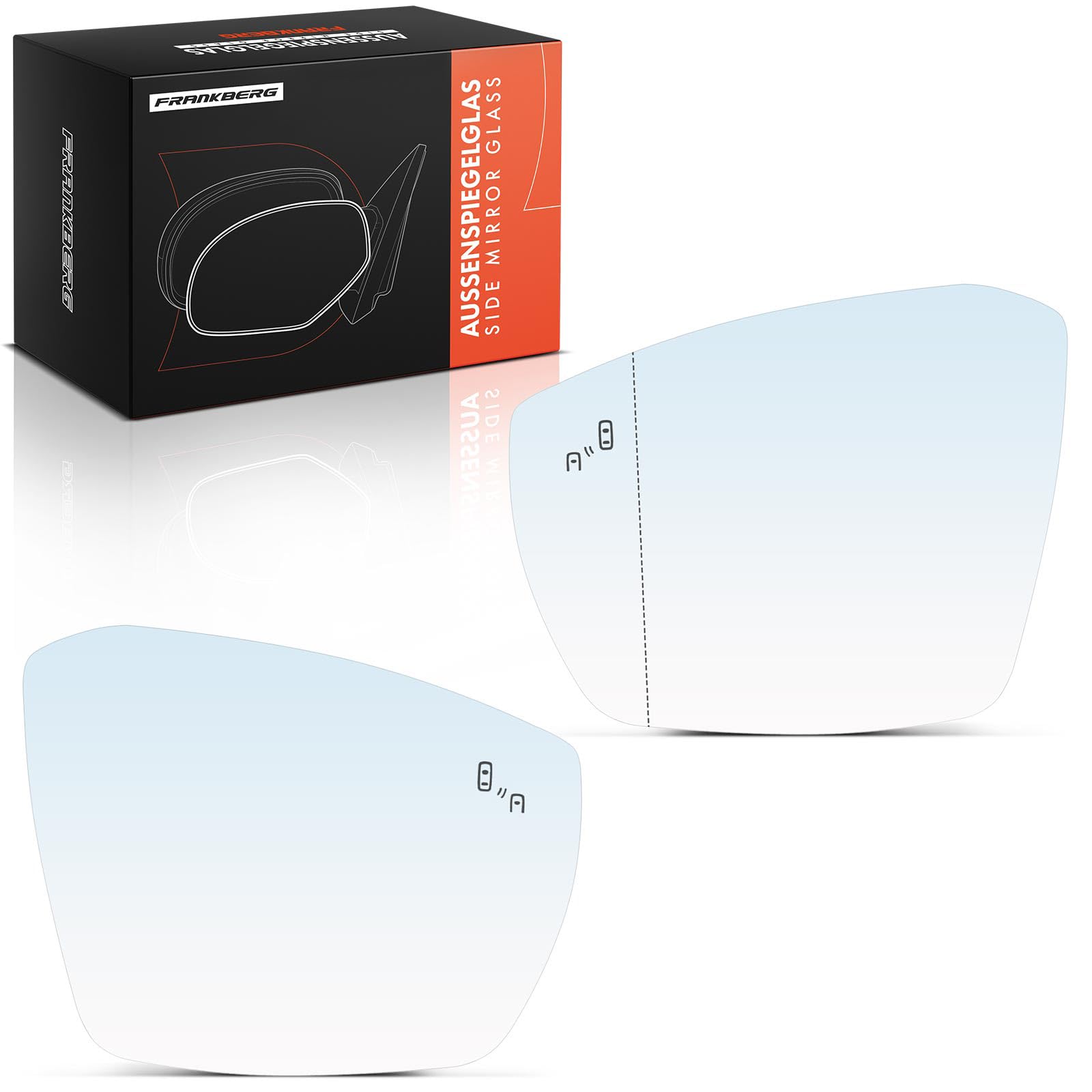 Frankberg 2x Rétroviseurs latéraux en verre miroir avec surveillance des