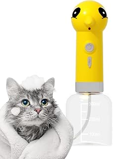 Dog Soap Dispenser - ABS 300ml, Cat Dog Shampoo Foam Machine | Smart Foamer Bath Cleaner For Small Pets Home Bathroom Pet Beauty Shop -Button Start Golden Ratio