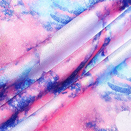 HOZIY Gymnastics Leotards for Girls Unicorn Pink Purple Sparkly Dancewear Activewear Quick Dry
